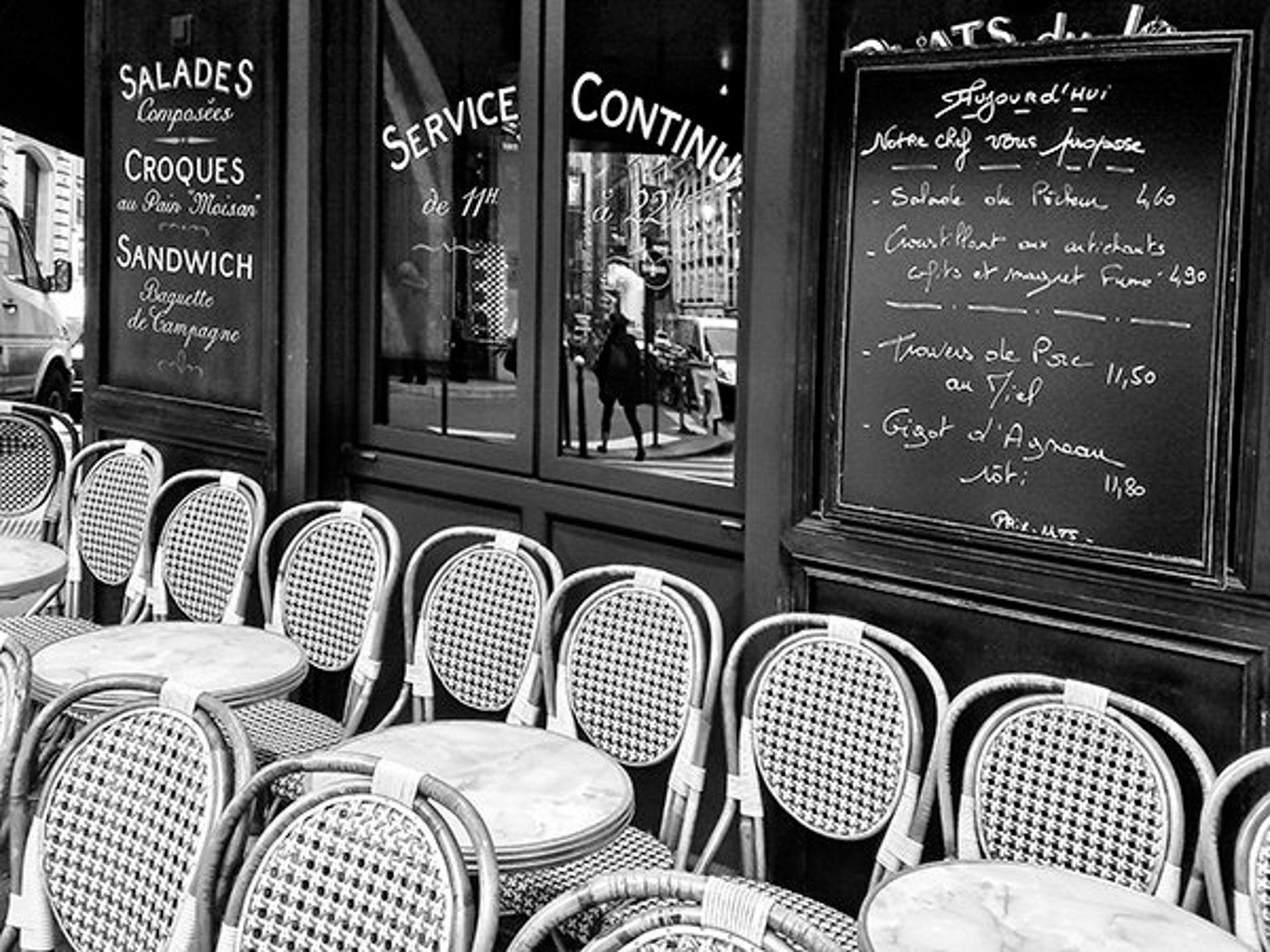 Black White Paris Cafe Print French Kitchen Decor Paris Etsy