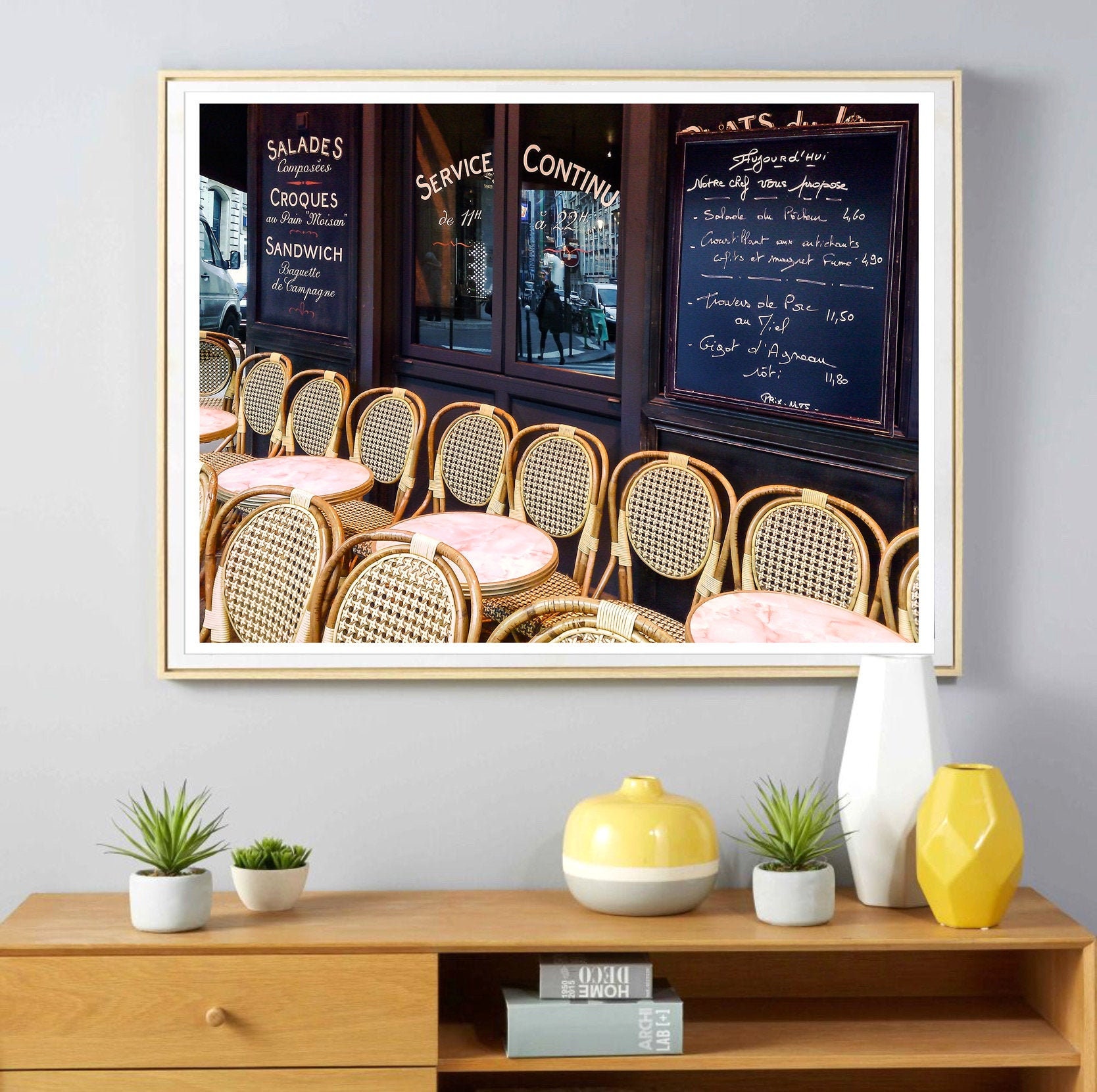Paris Cafe print French Kitchen art Parisian photography Wall Etsy