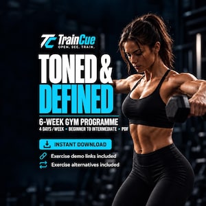 Gym Workout Plan PDF | 6-Week Lean and Toned Programme | Resistance Training | Incl. Video Demos