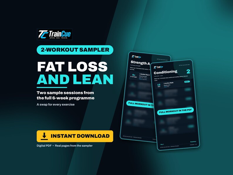 Lean Image Without Background Fat Loss and Lean 2-workout Sampler PDF, Two Sample Sessions From the 6 ...