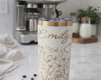 Personalized Nurse Tumbler, Custom Name 20 oz Nursing Cup, Nurse Graduation, RN, Healthcare Worker