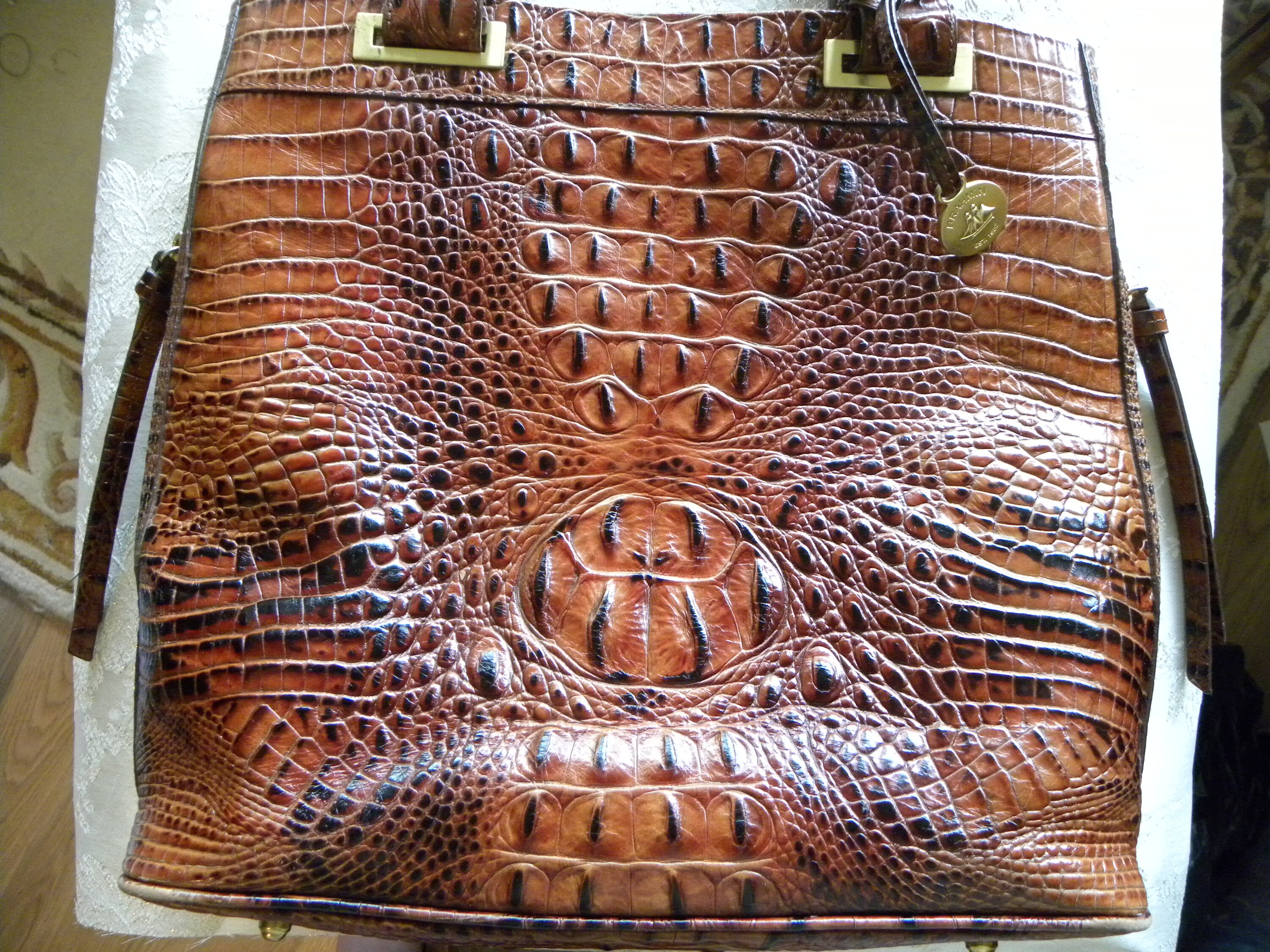 brahmin croc embossed handbags No Strap Brown (See Pics For Details) | eBay