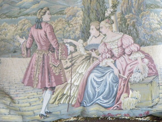 Aubusson Pillows Huge 30x30 Vintage Tapestry 1600 S Rococo Etsy