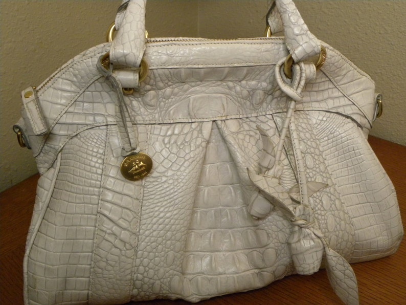 Brahmin Purse Vintage Brahmin White Leather Purse Mint Etsy
