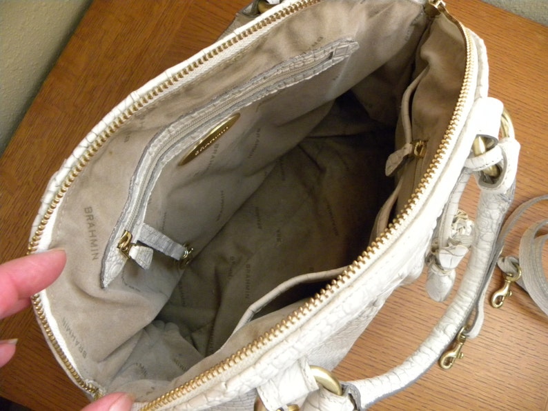 Brahmin Purse Vintage Brahmin White Leather Purse Mint Etsy