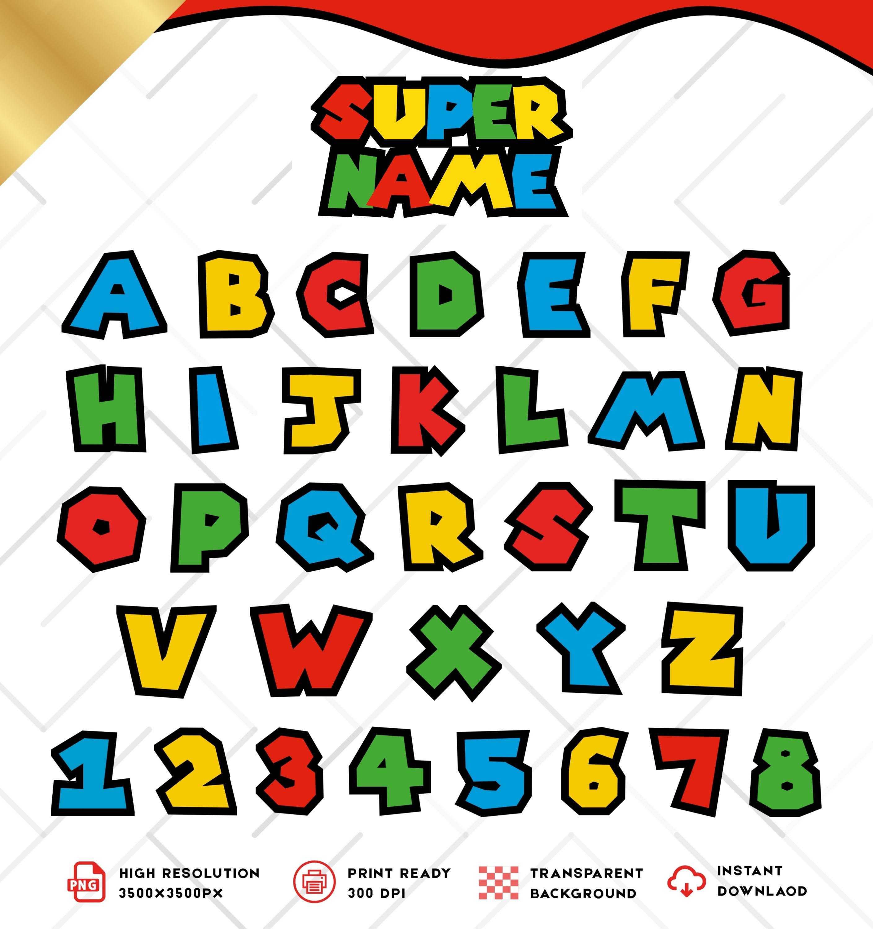 Super mario font - Etsy 日本