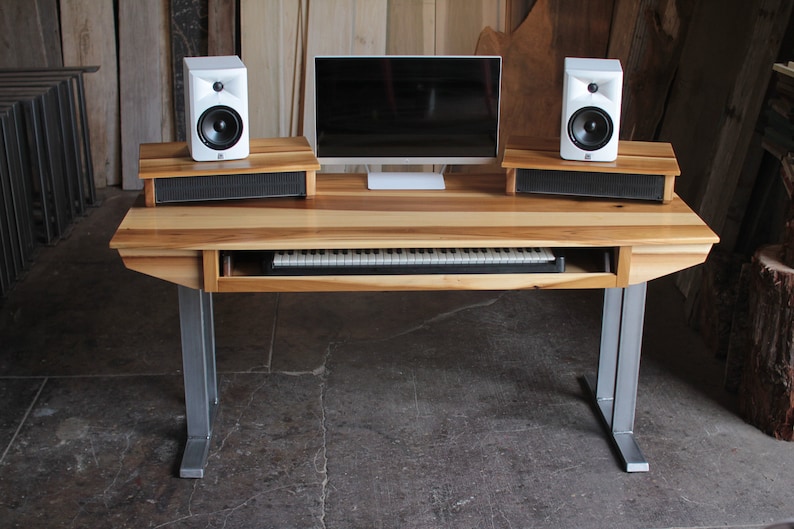 Monkwood SD61 Studio Desk for Composer / Producer / Photographer /Designer / Creative // 61key model in sun-tanned poplar image 3