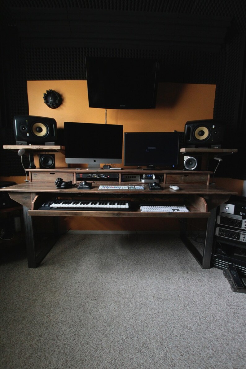 Monkwood SD88 Rustic Studio Desk for Audio / Video / Film / Editing / Production image 1