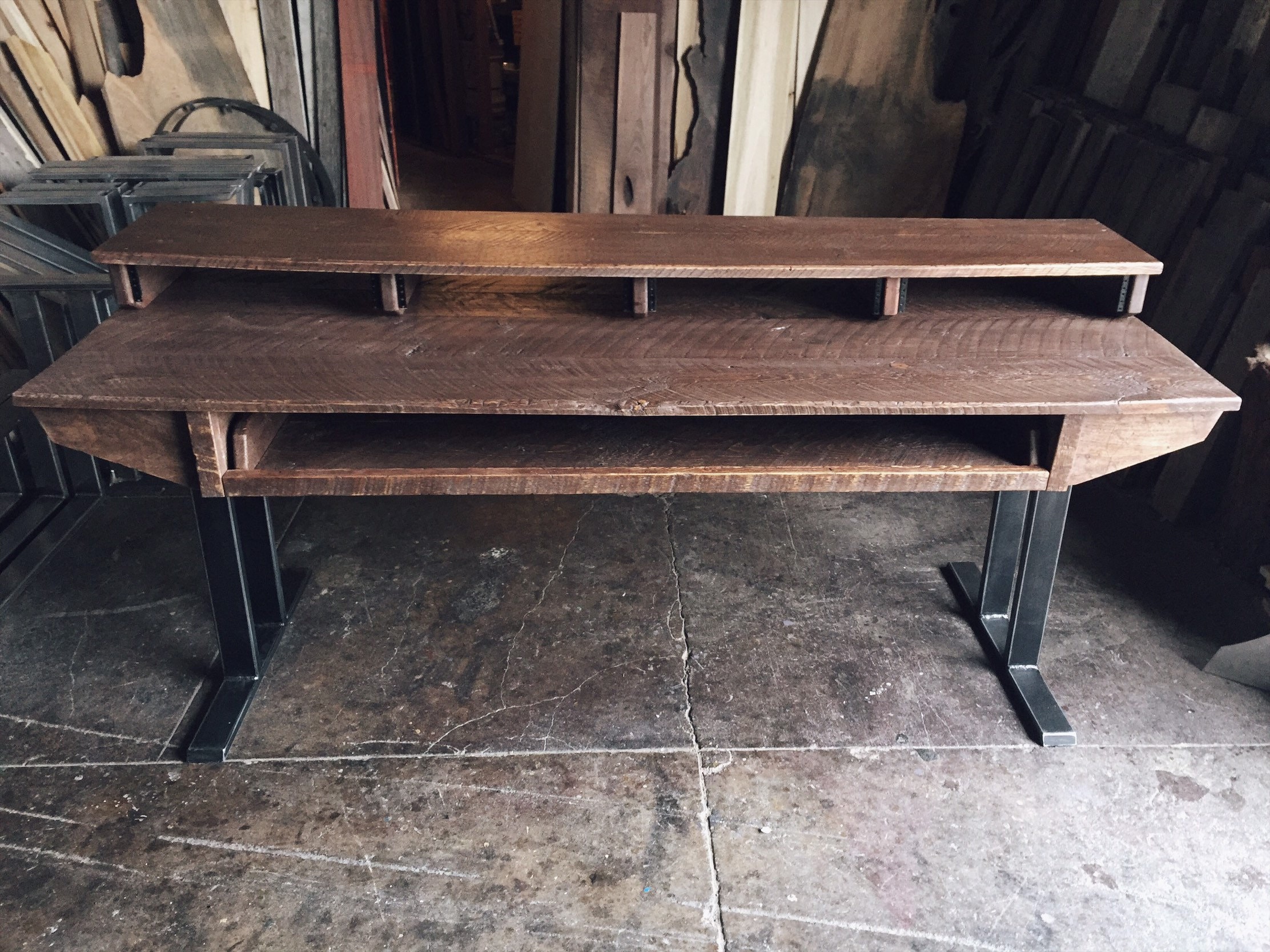 Rustic Studio Desk Monkwood SD88 Rustic Studio Desk for Audio / Video / Film / Editing ...
