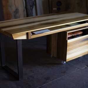 Monkwood SD61 Studio Desk for Composer / Producer / Photographer /Designer / Creative // 61key model in sun-tanned poplar image 5