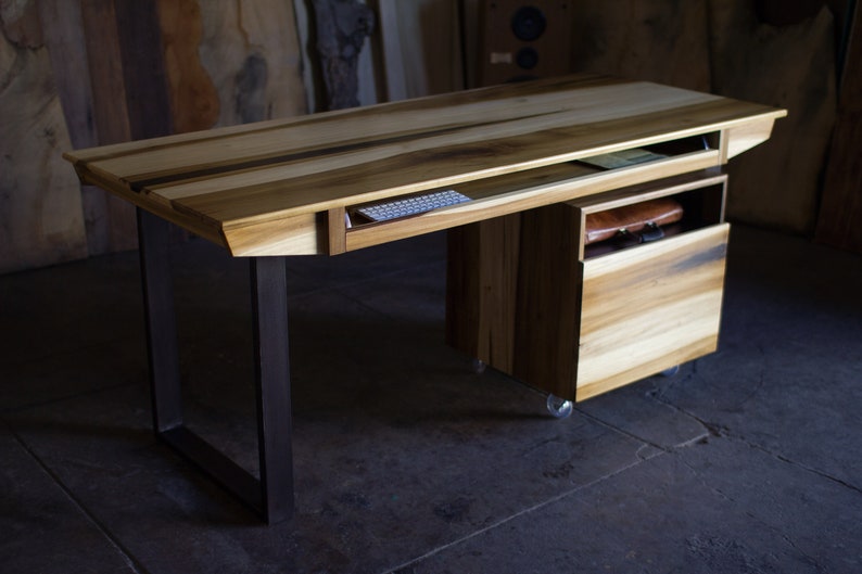 Monkwood SD61 Studio Desk for Composer / Producer / Photographer /Designer / Creative // 61key model in sun-tanned poplar image 5