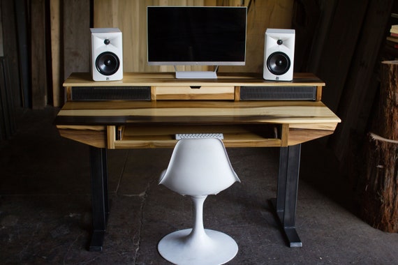 Compact Modern Wood Recording Studio Desk For Composer Etsy