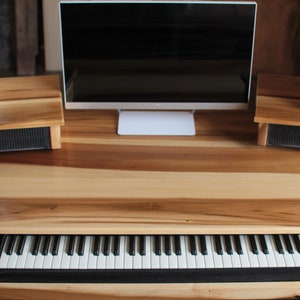 Monkwood SD61 Studio Desk for Composer / Producer / Photographer /Designer / Creative // 61key model in sun-tanned poplar image 4