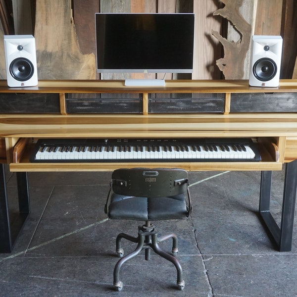 Studio Desk With Keyboard Tray - Etsy