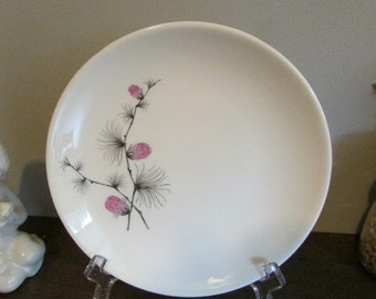Unique Wild Clover Pattern - 6" Bread & Butter Plate - Cake /  Snack Dish - Sky Line Canonsburg china - Made in USA - Home Decor