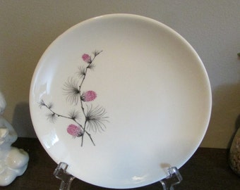 Sky Line Canonsburg Wild Clover Pattern 6&quot; Bread & Butter 2 Plates, Cake Snack Dishes, Made in USA, Replacement Dish, Mid Century Home Decor