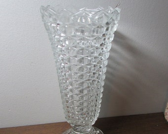 Beautiful Crystal Vase - Parfait Shaped Glass - Westmoreland English Hobnail - Mid Century Home Decor