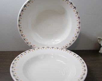 Soup / Salad Bowls - Heavy Restaurant Wear Dishes - set of 2 - Stamped InnKare Memphis - Mid Century - Kitchen Home Decor