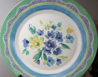 Dinner 11" Plate - Summer Wind Pattern - International Stoneware - Pretty Colorful - Qty 1 or 2 - Kitchen  Home Decor