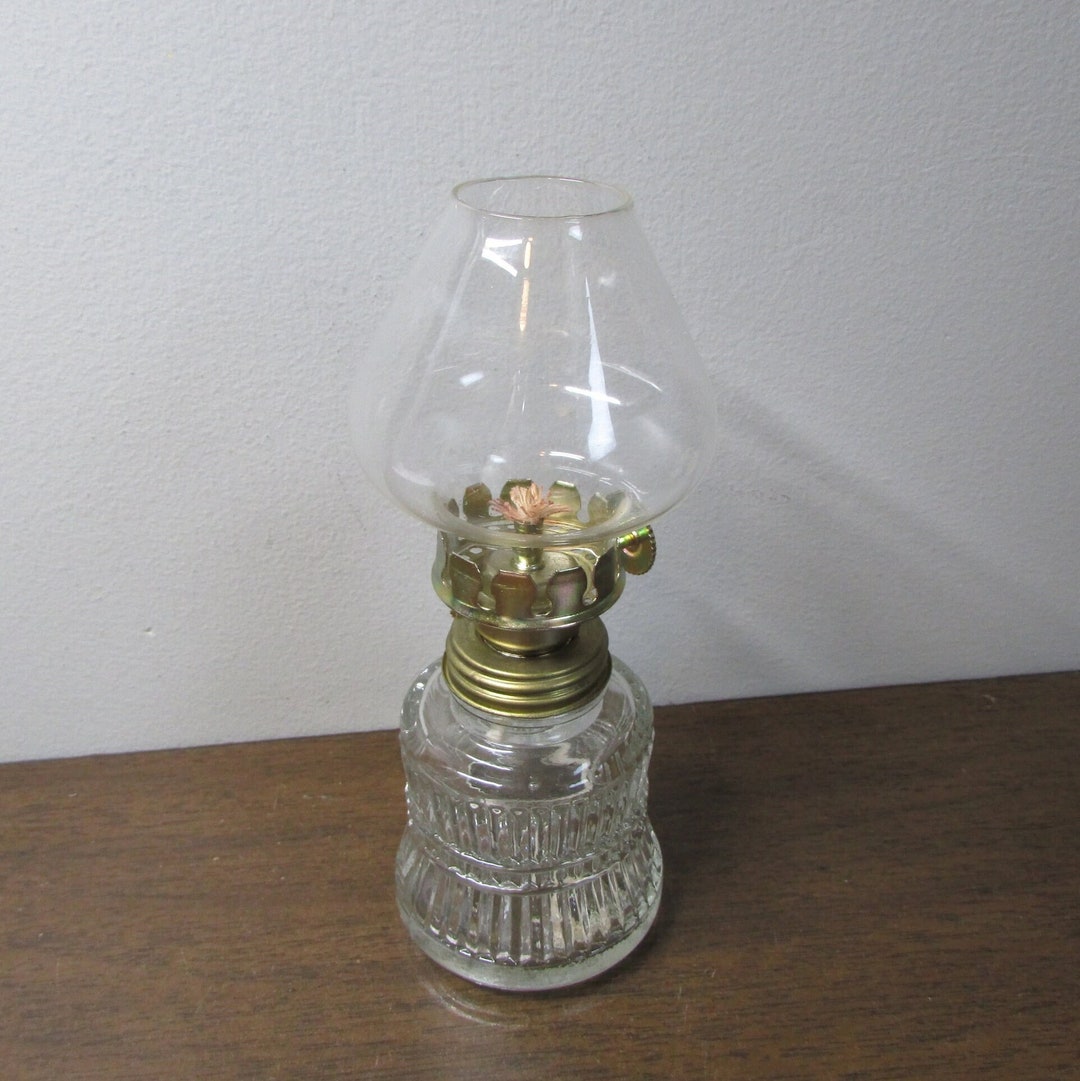 Lovely Little Mini Hurricane Lamp Oil Lamp Wick Included Etsy