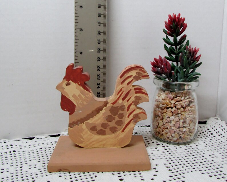 Chicken Rooster Shelf Sitter Unique Hand Crafted Hand Etsy
