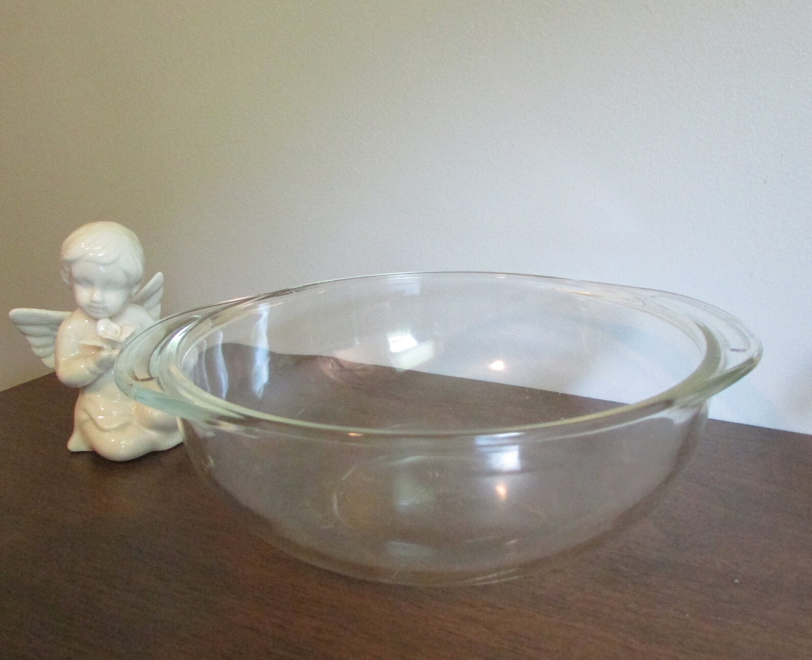 Pyrex Casserole Clear Glass Bowl Handles EUC Kitchen Must Etsy