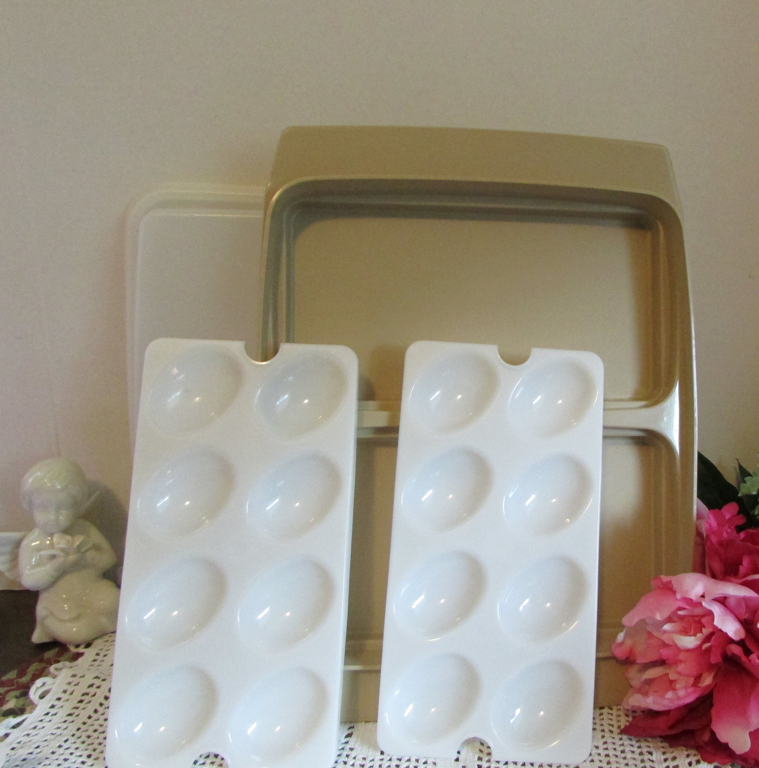 Tupperware Deviled Keeper Egg Tray 2 Tray Inserts Kitchen Etsy