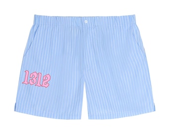 1312 - Striped Elastic Waist Unisex Shorts / Boxers