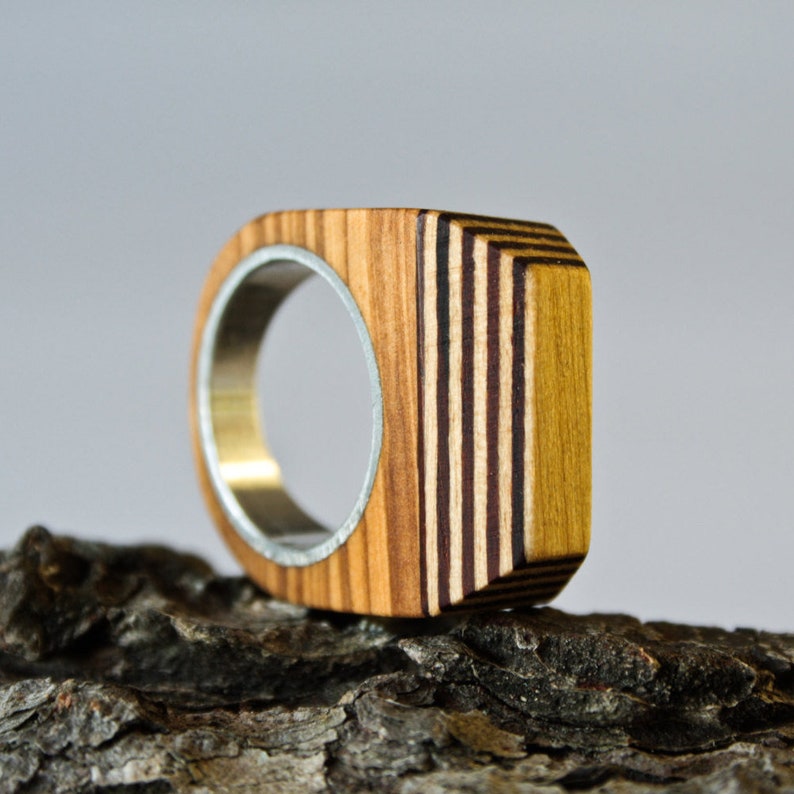 Wood ring Size 7,5 US