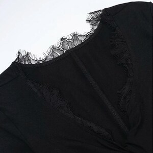 Vamp Romantic Fitted Dress, Black