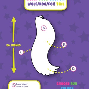 Custom Wolf / Fox / Dog Tail - Cosplay - Furry Tail
