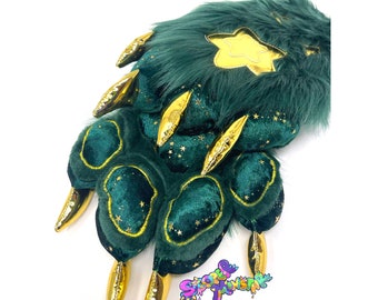Emerald & Gold Starry Night Gloved PAws