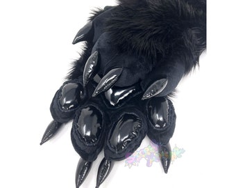 Black Furry Paws - Therian gear - Cosplay Paws