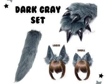 Dark Gray Animal Set - Halloween Outfit - Cosplay