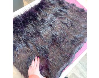 Plum Faux Faux Fur Fabric