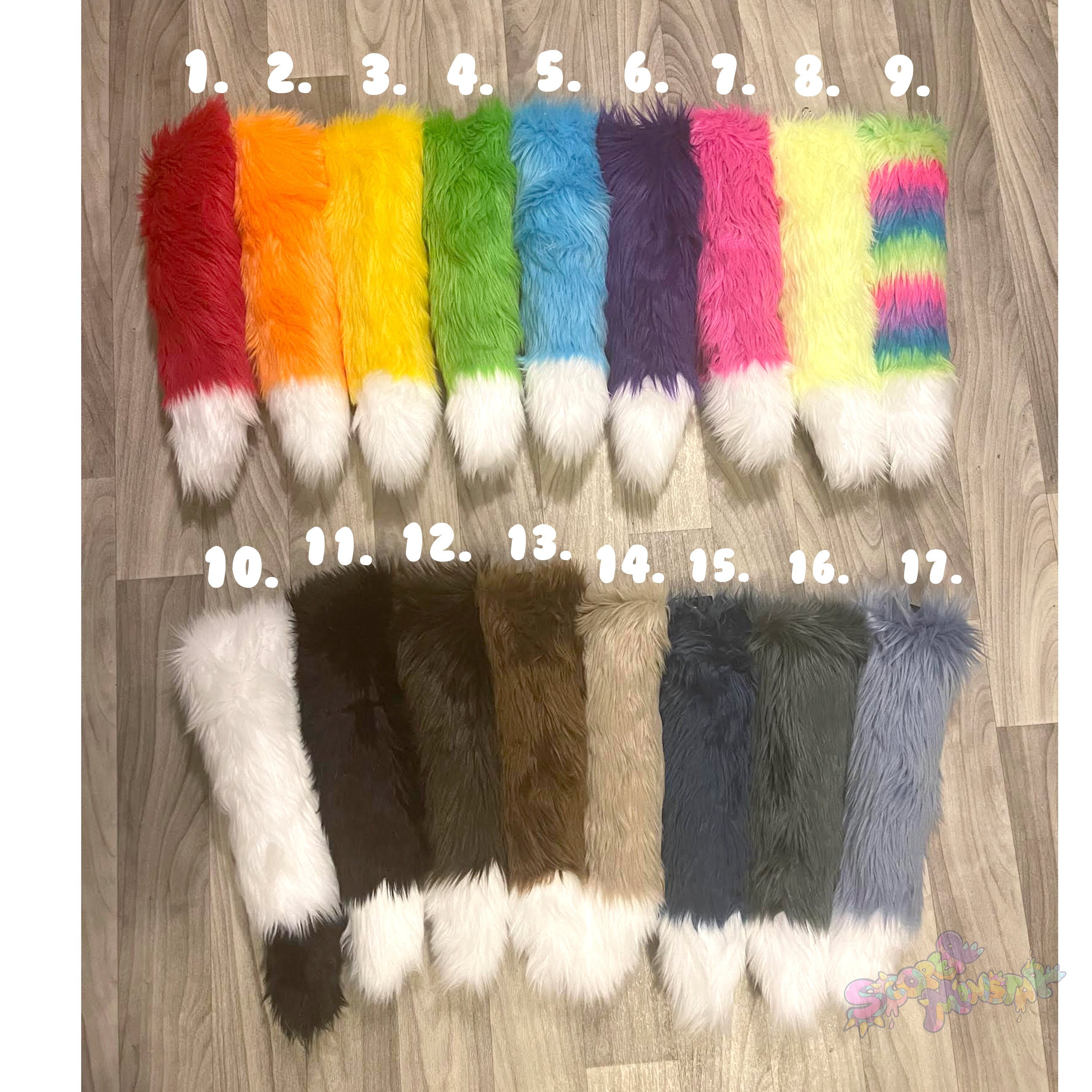 Porte-clés Queue De Renard Arc-en-ciel - Peluche Douce 40 Cm, Décoration Gay Pride, Cosplay, Accessoire Suspendu