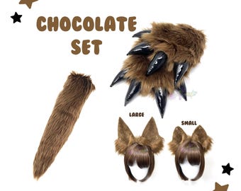 Chocolate Brown Animal Set - Halloween Outfit - Cosplay