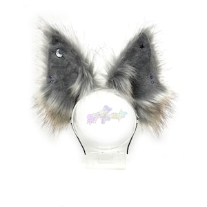 Large Gray Ears - Wolf Ears - Cosplay Ears - Fur suit Ears