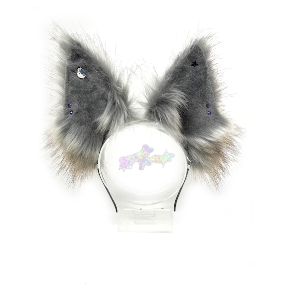 大きな灰色の耳 - 狼の耳 - コスプレ耳 - ファースーツ耳 - Etsy