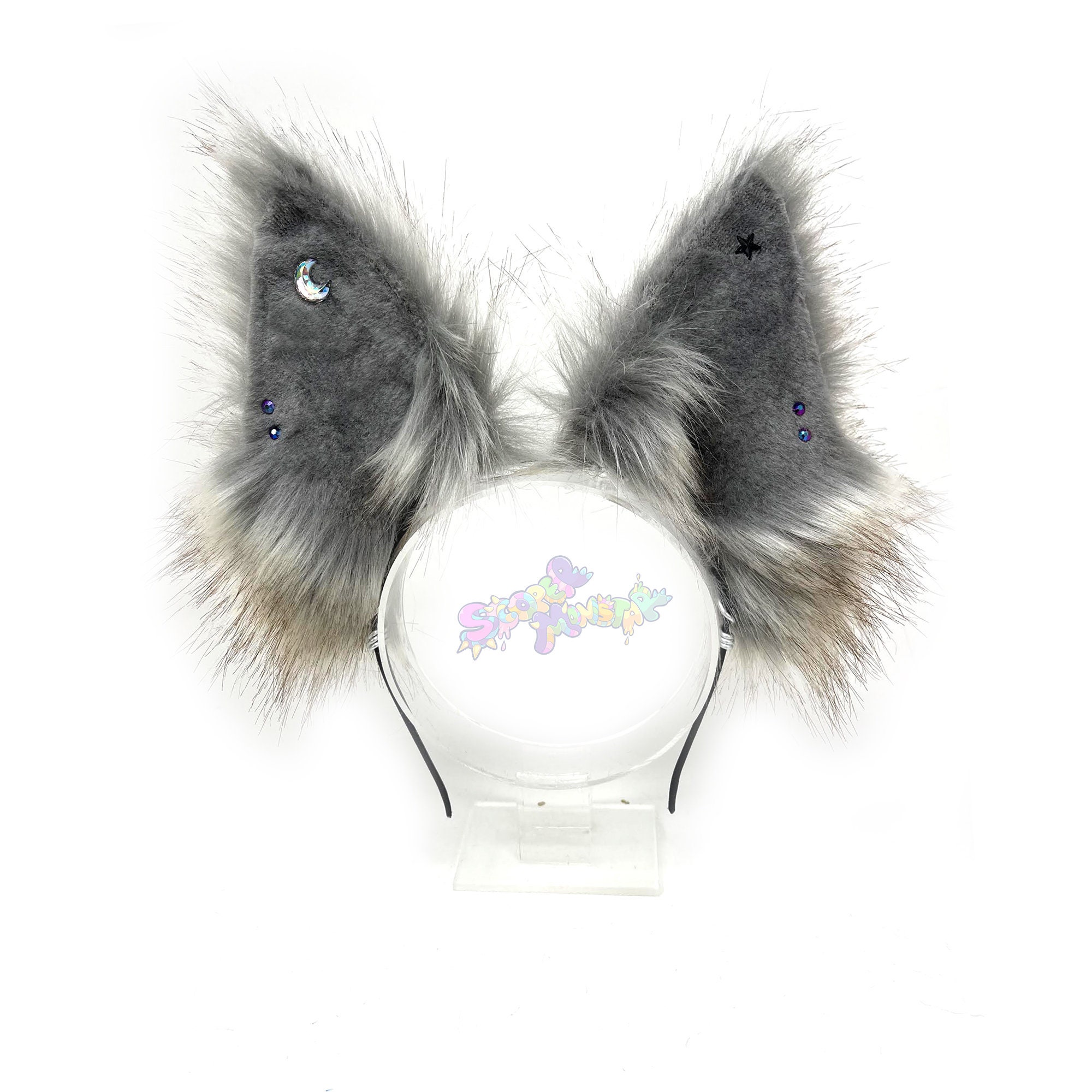 大きな灰色の耳 - 狼の耳 - コスプレ耳 - ファースーツ耳 - Etsy 日本