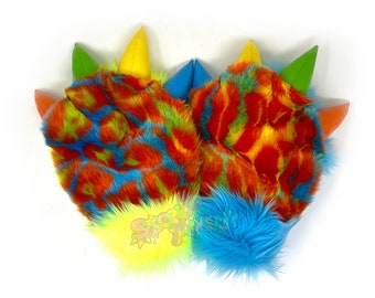 Icy Hot Furry Paws - Raver Cuffs - Animal Paws