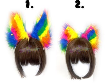 Classic Stripped Rainbow Ears - Cosplay - Costume - Pride