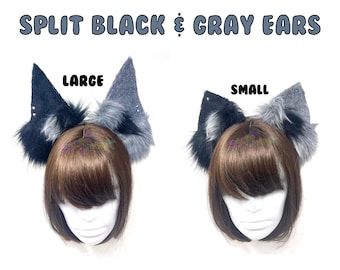 Split Black & Gray Ears