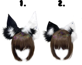 Black & White Cat Ears - Cosplay - Costume