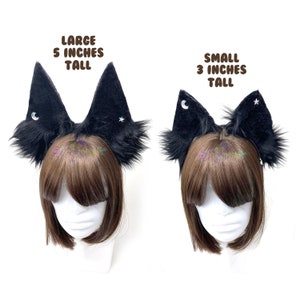 Grandes oreilles noires Cosplay fourrures image 1