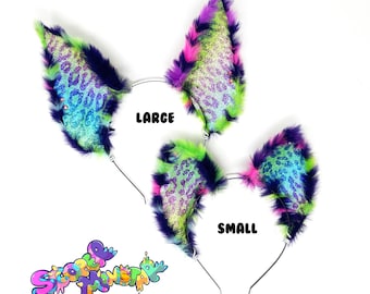 Retro Wave Animal Print Ears