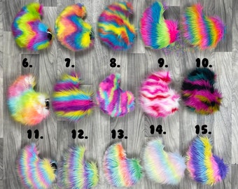 Wild Rainbow Nub Tails - Cosplay - Costume - Fur suit