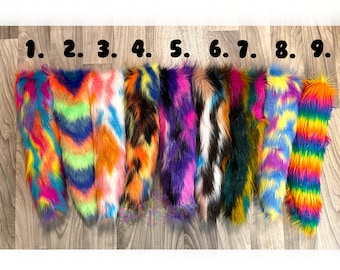 Wild Strippy Animal Tails - Birthday Accessories - Costume Tails