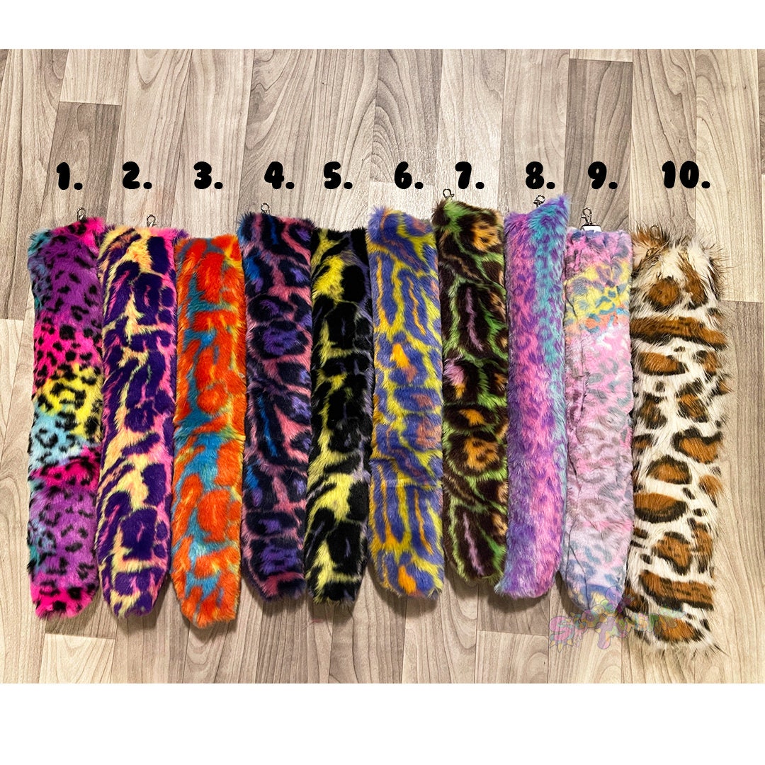 Coda Di Tigre In Peluche Per Costumi - Accessorio Cosplay Con Clip - 59x5 Cm - Morbida E Pieghevole Per Halloween E Feste - 2