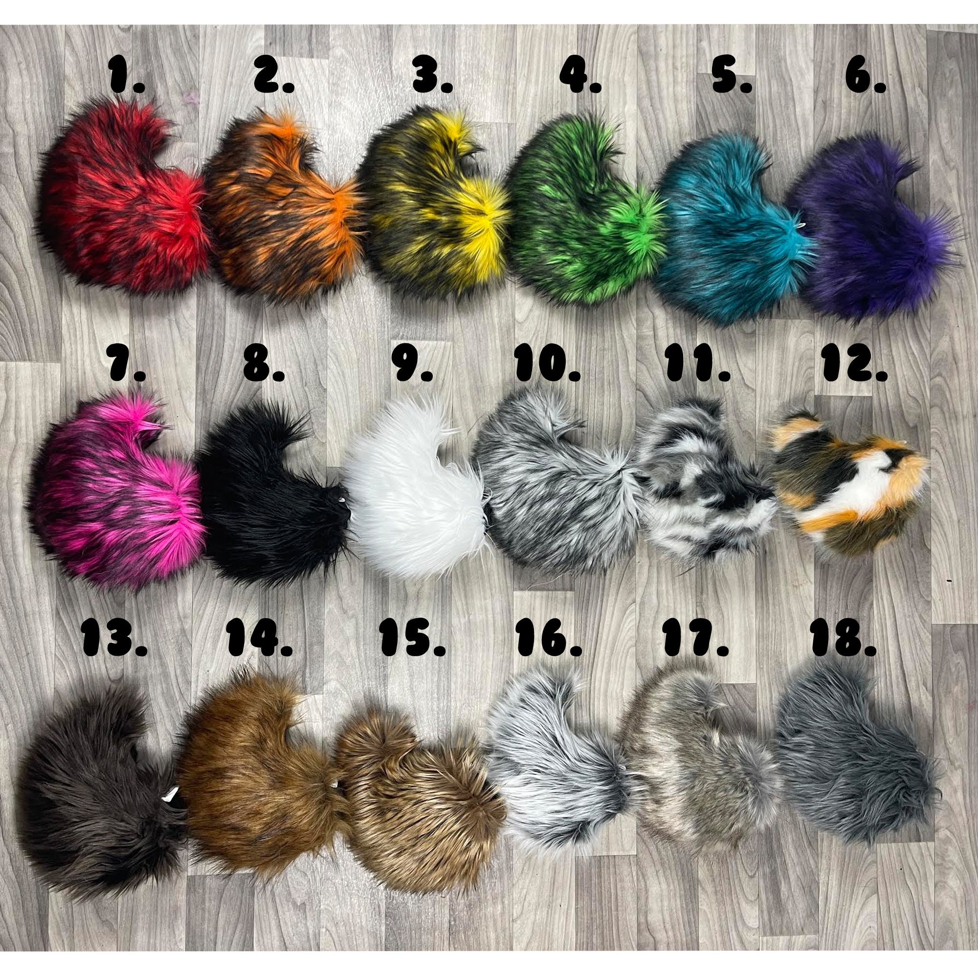 Neon & Natural Nub Tails - Cosplay - Costume - Fursuit